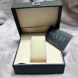 GUCCI Watch Box + Booklet 5.40x4.60x2.75 inches